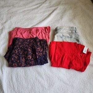 Women's Mini Skirt Maxi Skirt Pant Size L Lot of 4